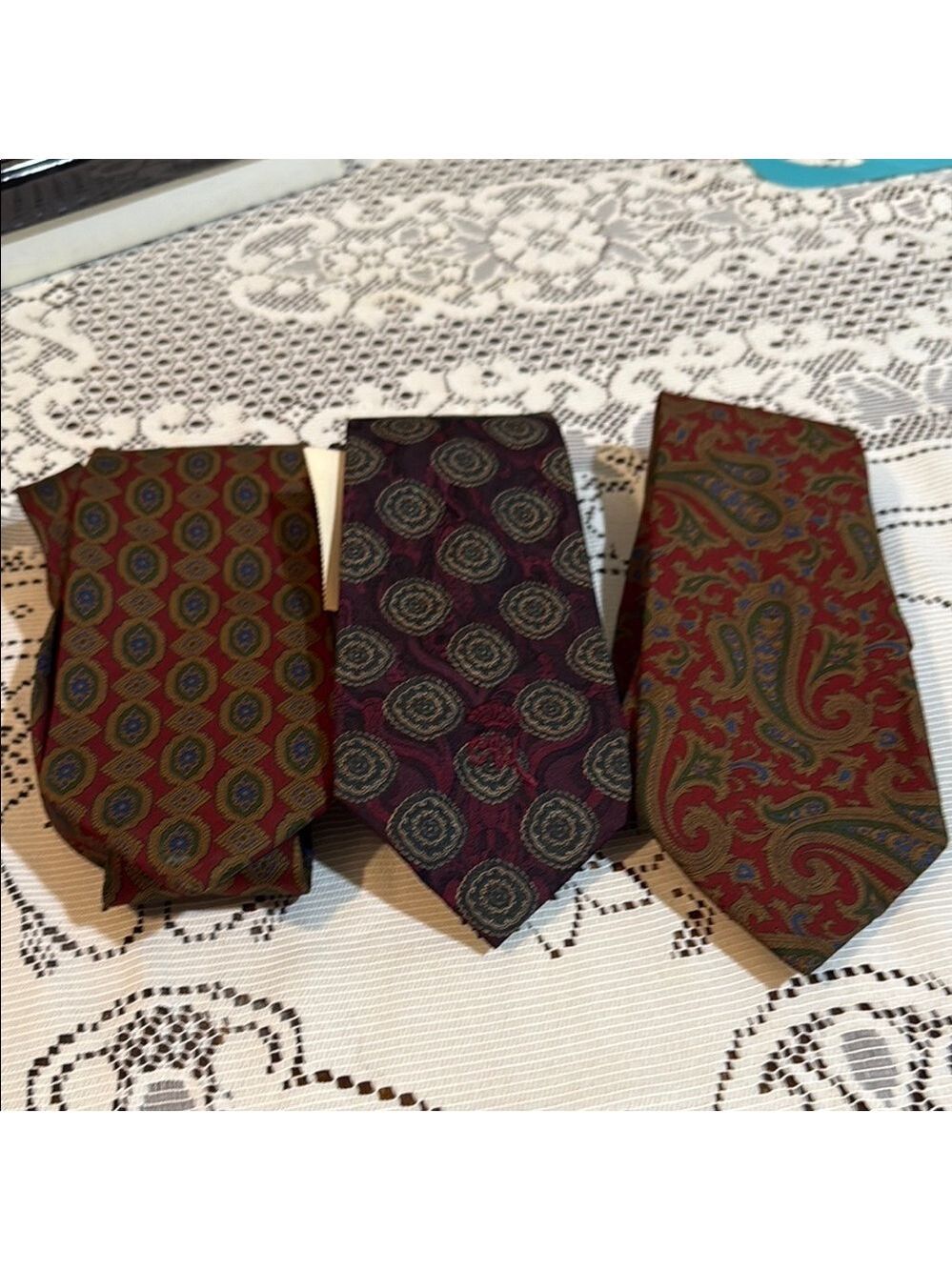 Givenchy Red and Brown Silk Ties Collection